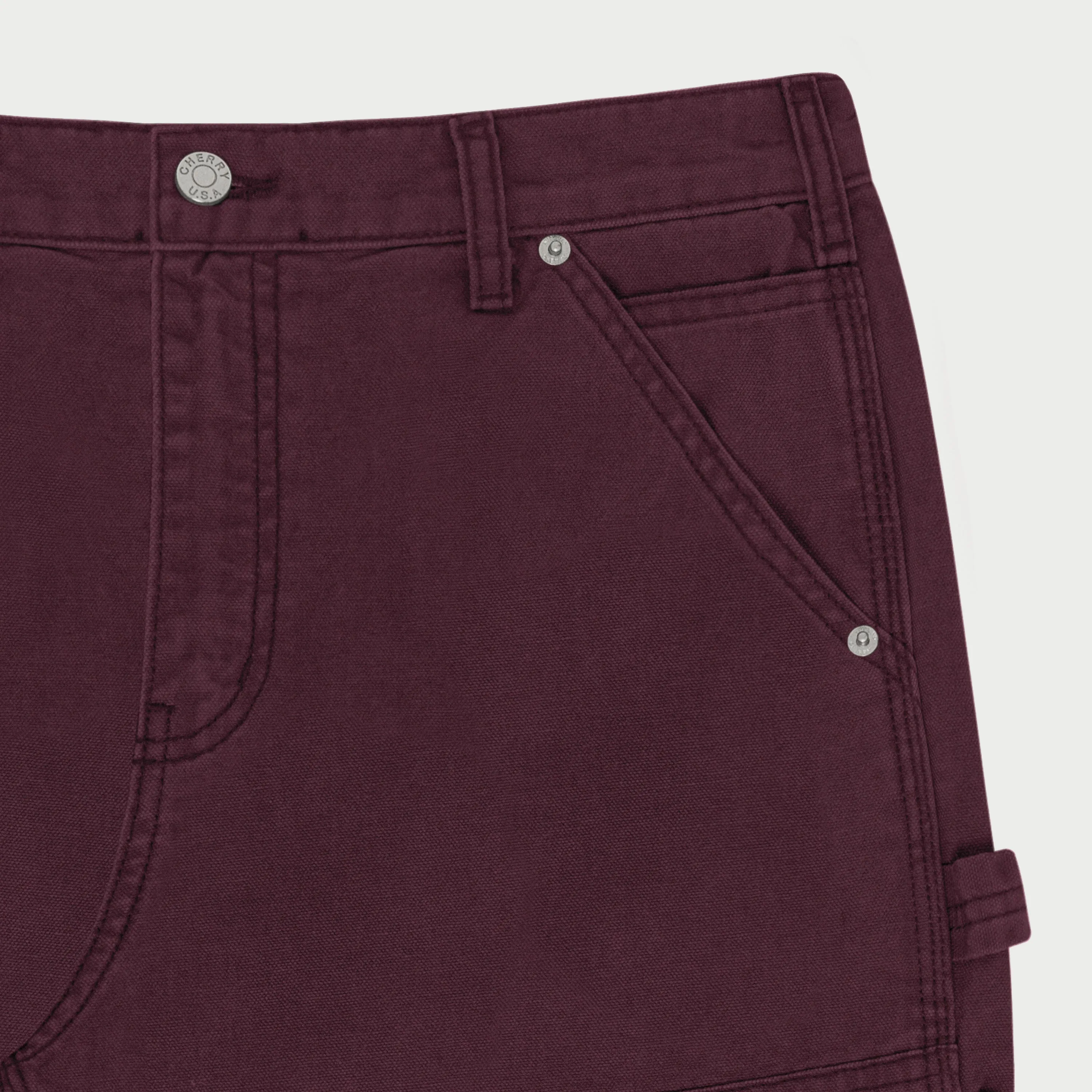 Double Knee Painter Pants (Maroon)