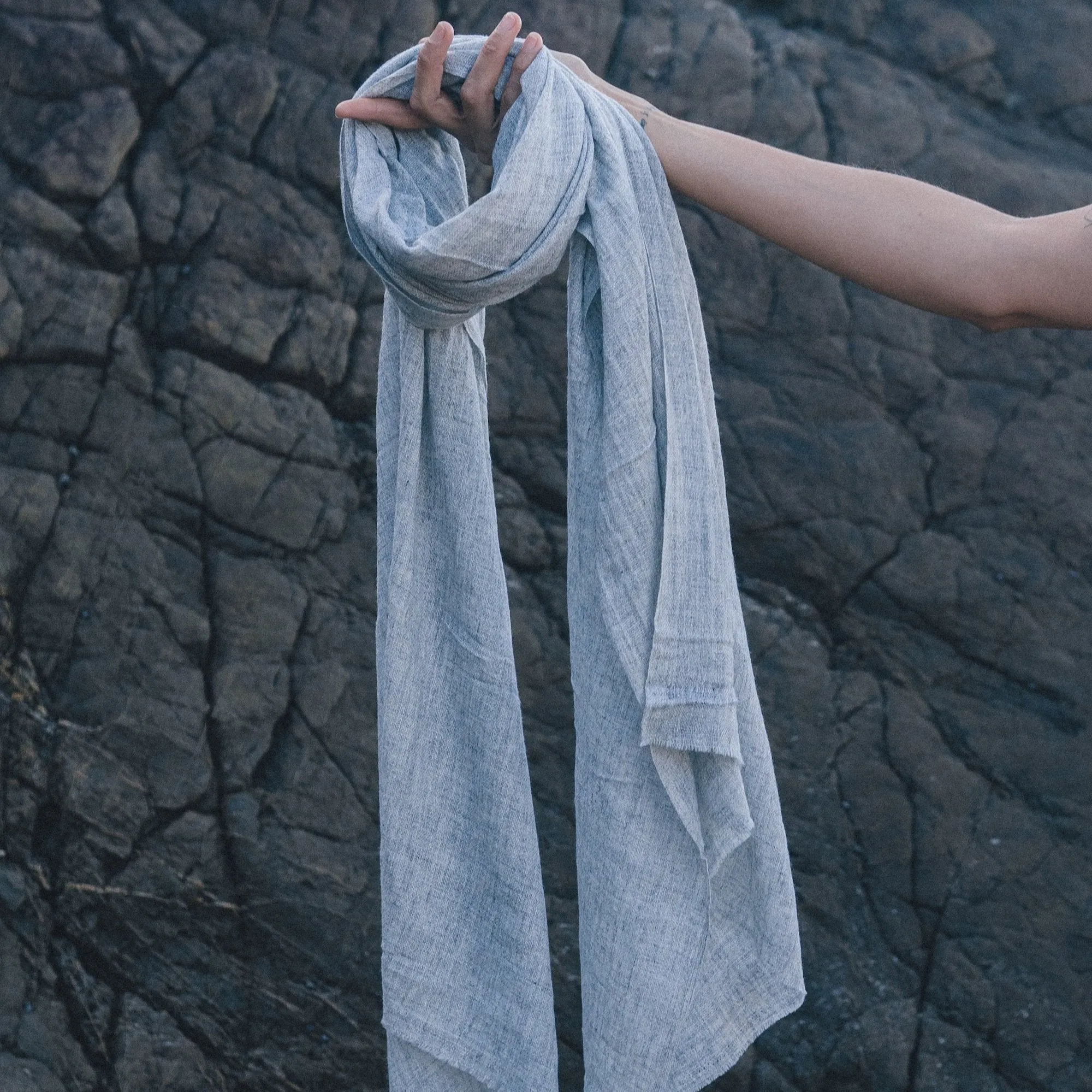 Elegant Flint Colour Cashmere Scarf