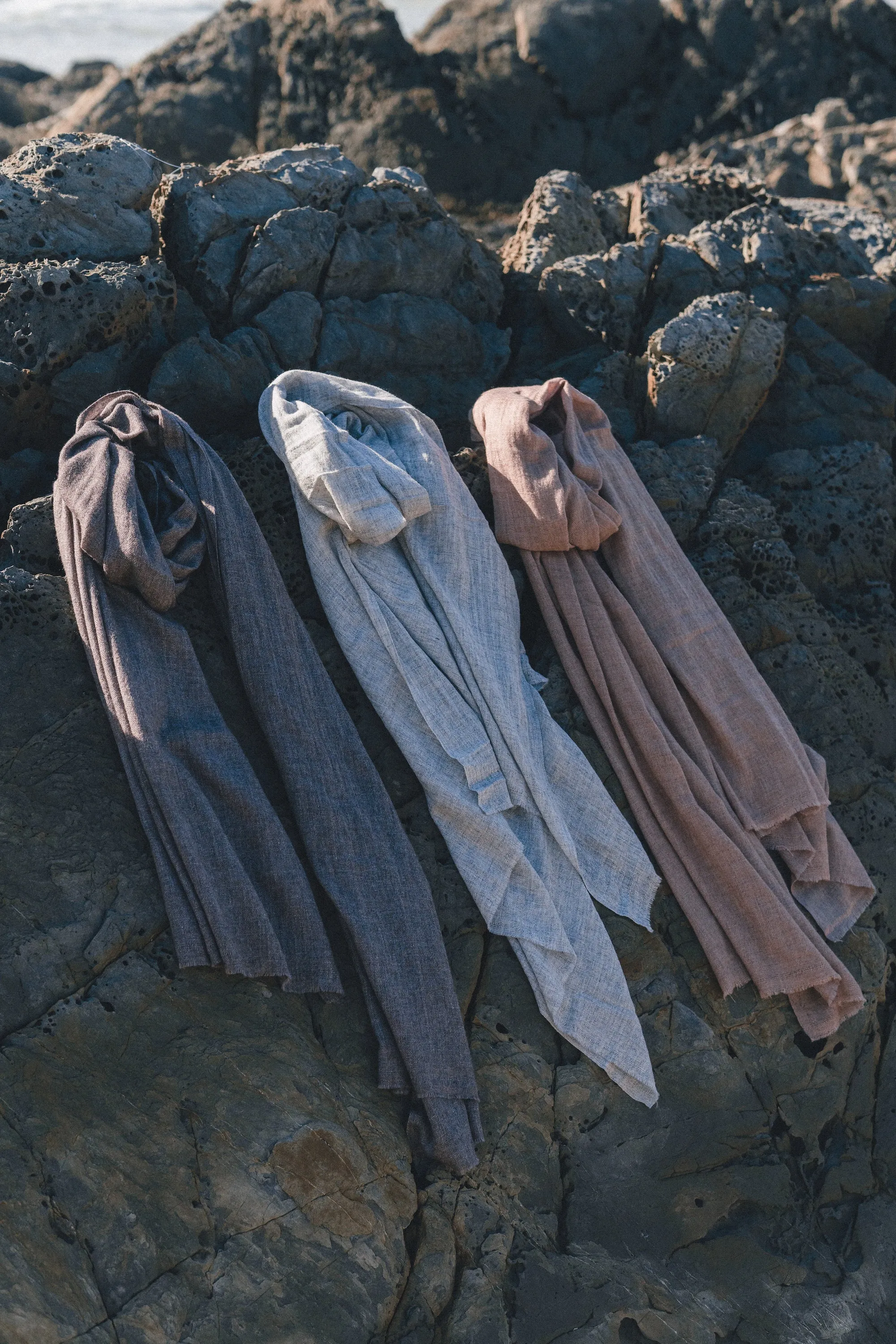 Elegant Flint Colour Cashmere Scarf