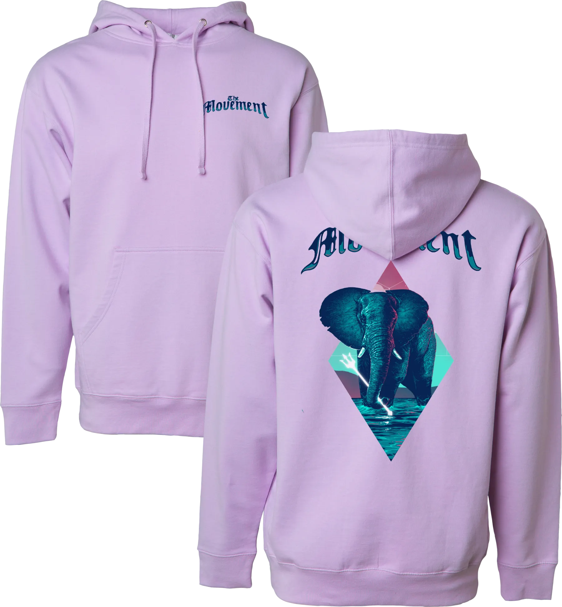 Elephant Pullover Hoodie (Lavender)