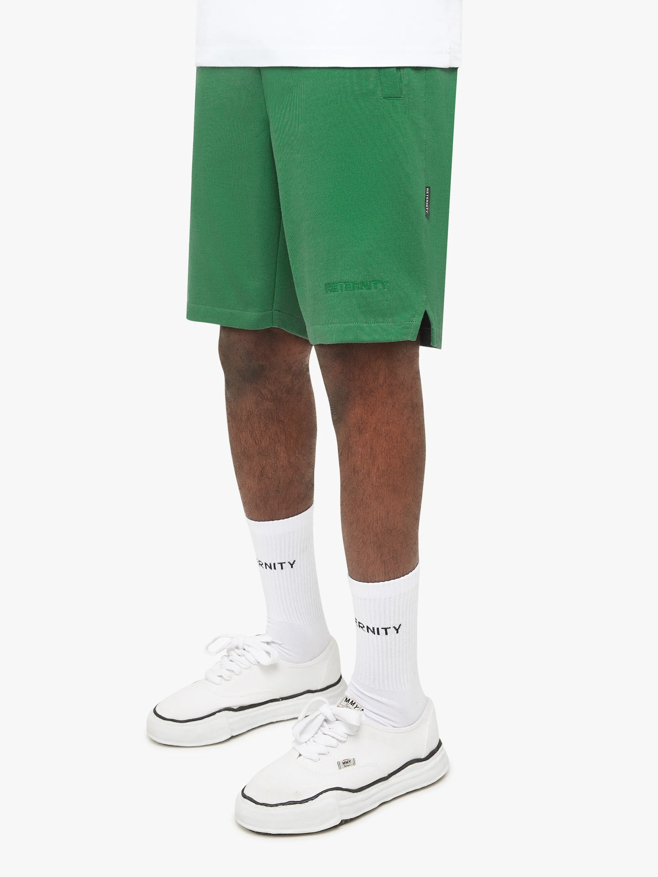 ESSENTIAL COTTON SHORTS - GREEN