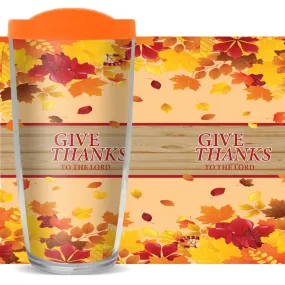 Fall "Give Thanks" 16oz Tumbler