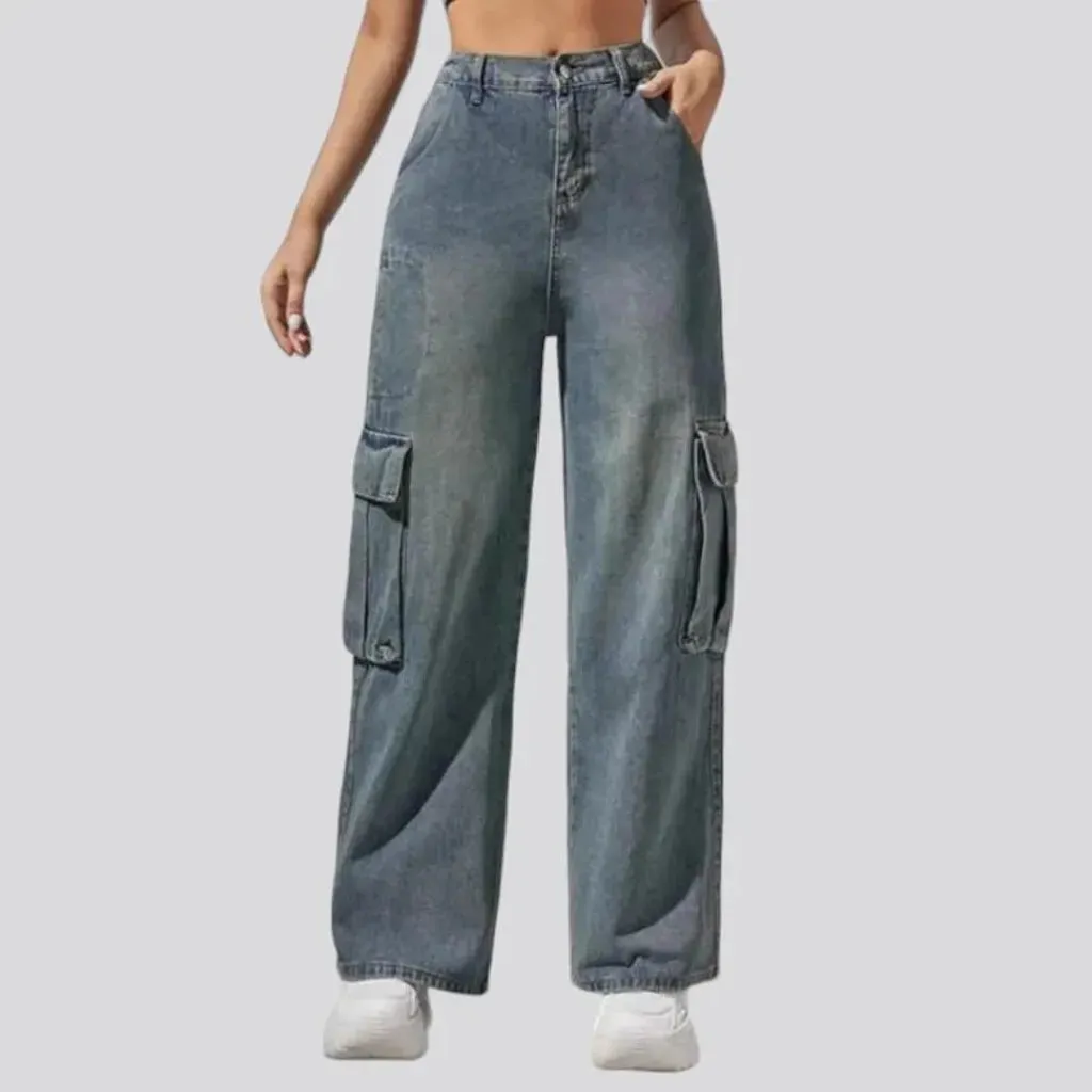 Fashion women's wide-leg jeans