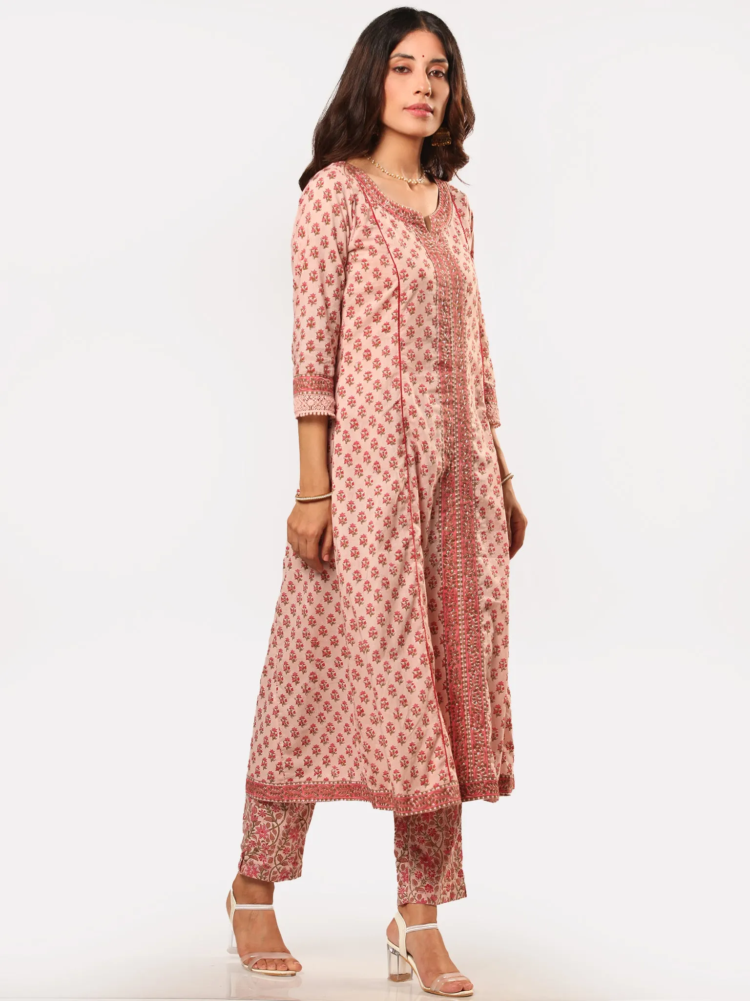 Fiza Bahaar Set Of Flared Kurta Pants Dupatta