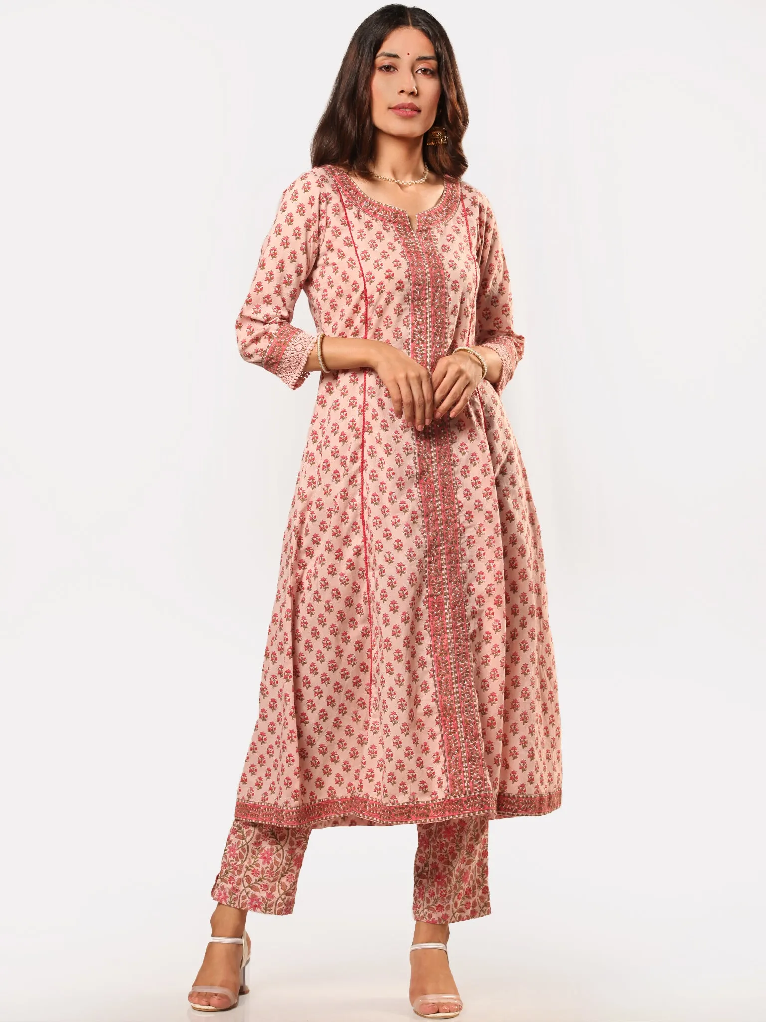 Fiza Bahaar Set Of Flared Kurta Pants Dupatta