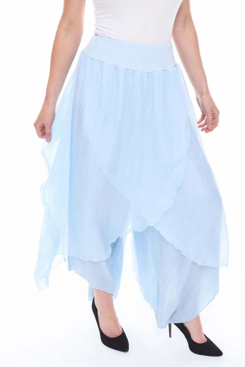 Floaty Layered Chiffon Harem Trousers