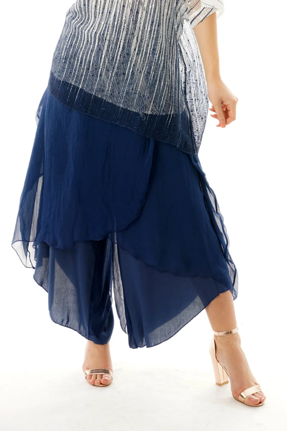 Floaty Layered Chiffon Harem Trousers