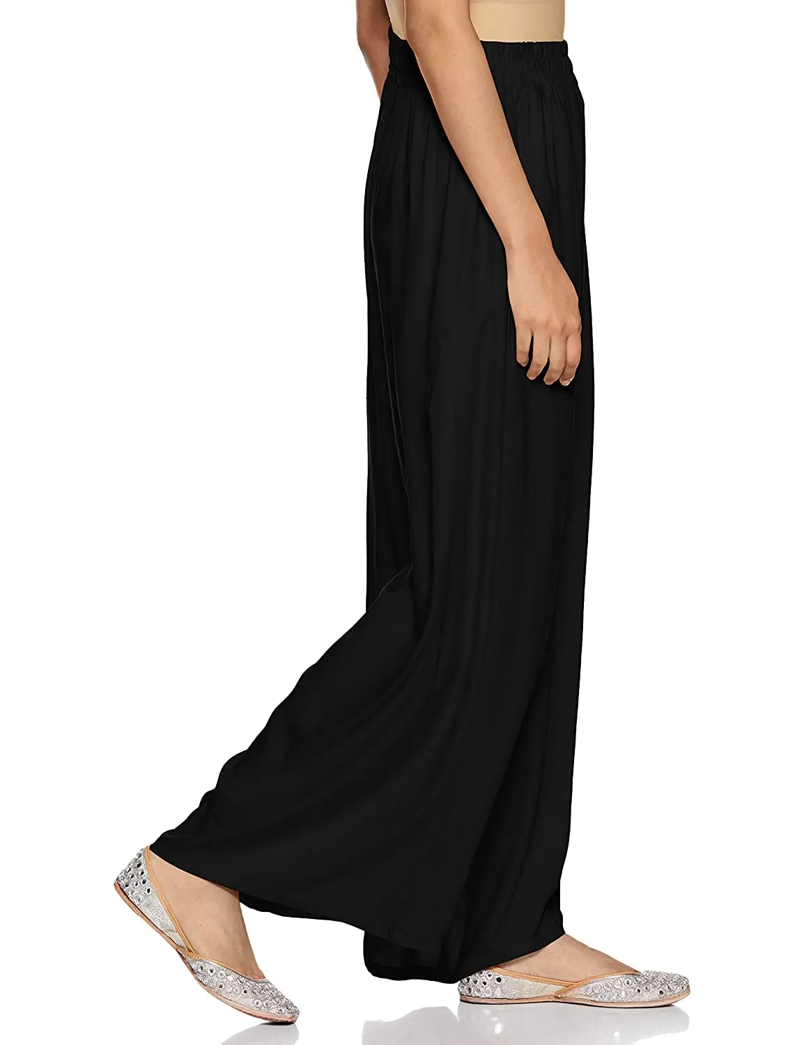 Free Size Black Palazzo Pants for Ladies