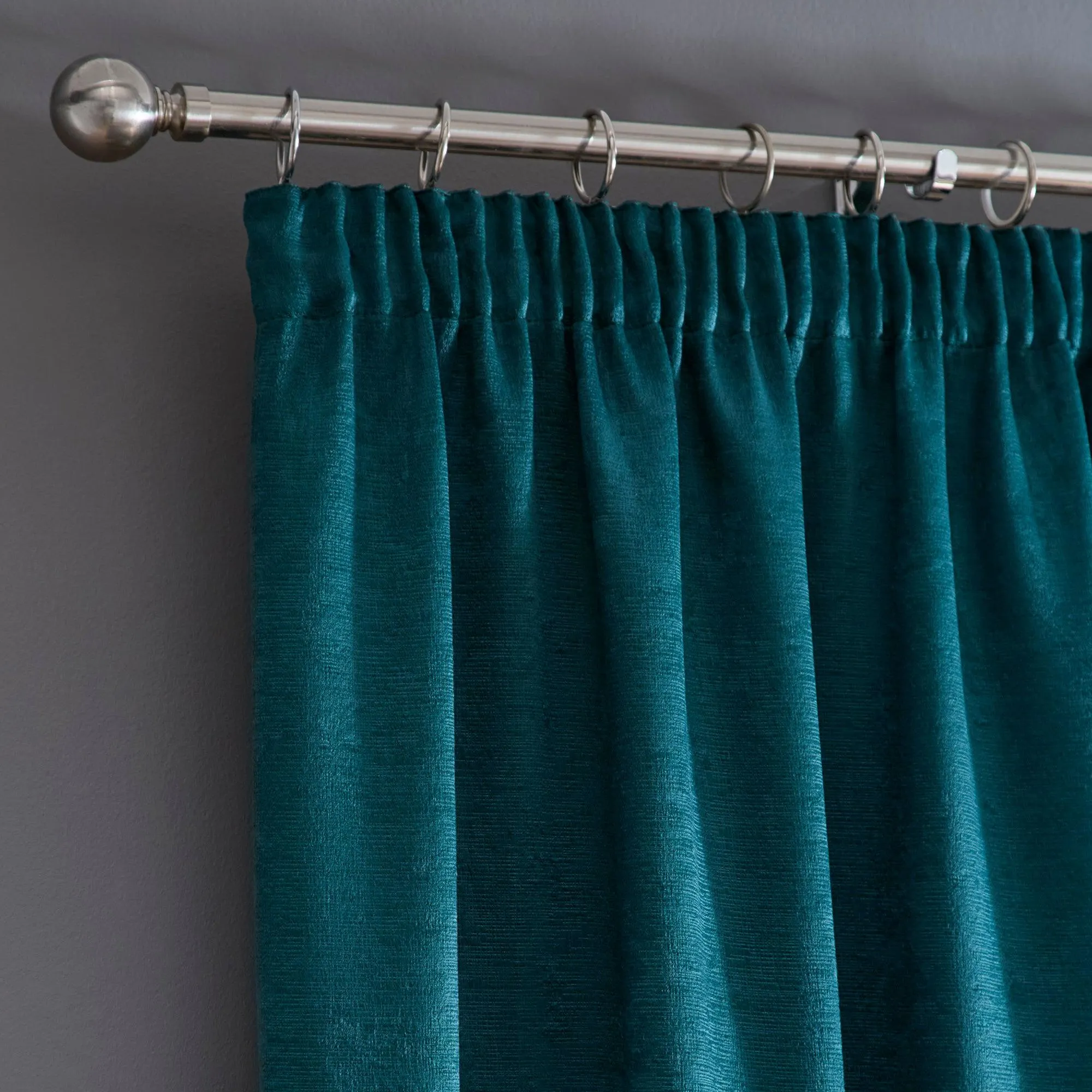 Fusion Galaxy Pencil Pleat Curtains  - Forest Green