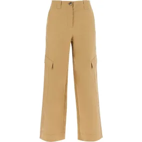 Ganni checked canvas trousers for men