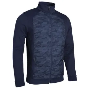 GLENMUIR Callander Zip Front Padded Hybrid Golf Jacket - Mens - Navy Camo