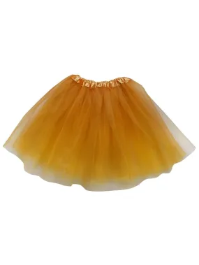 Gold Plus Size Adult Tutu Skirt - Women's Plus Size 3- Layer Basic Ballet Costume Dance Tutus