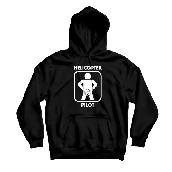 Helicopter Pilot Black Hoodie