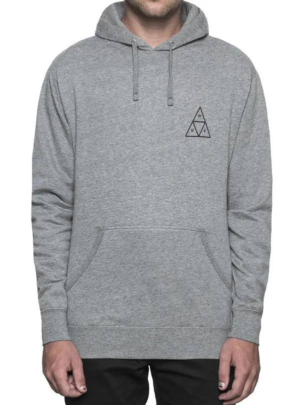 HUF Essentials Triple Triangle Pullover Hoodie, Heather Grey