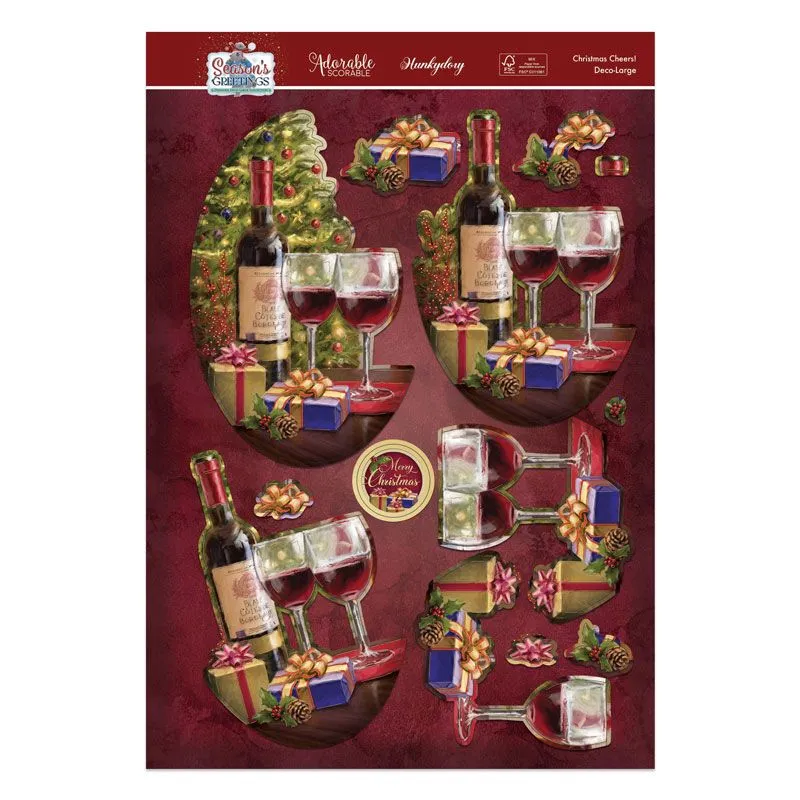 Hunkydory Season's Greetings Deco-Large Set - Christmas Cheers!*