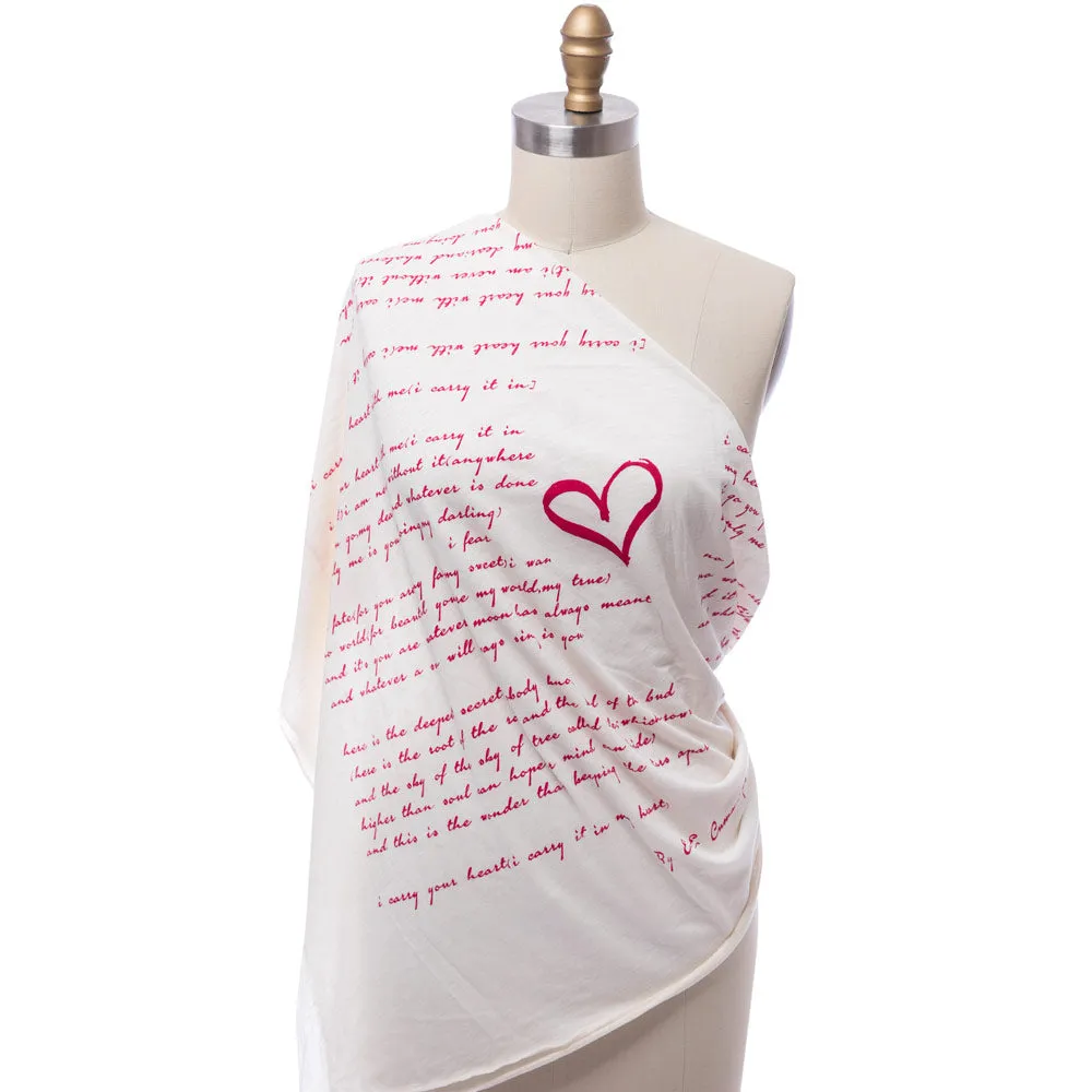 I Carry Your Heart Lightweight Literary Scarf