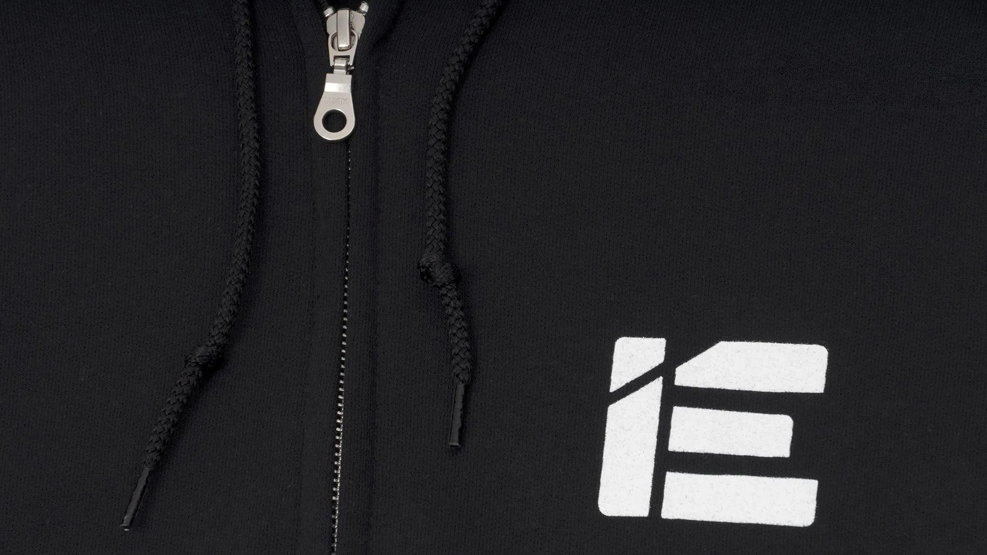 IE Full Zip Logo Hoodie in Black