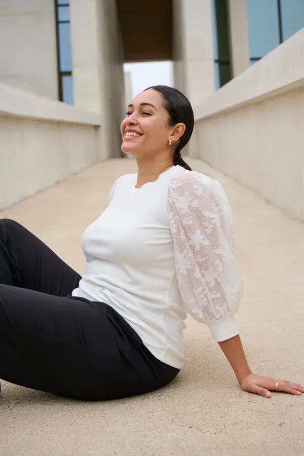 Kaffe Curve Flori Cream Blouse