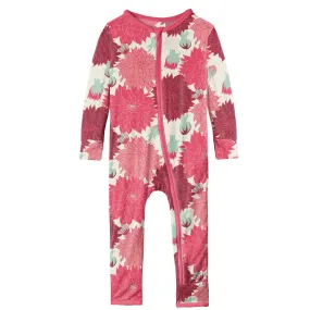 KicKee Pants Natural Dahlias Coverall with Zipper