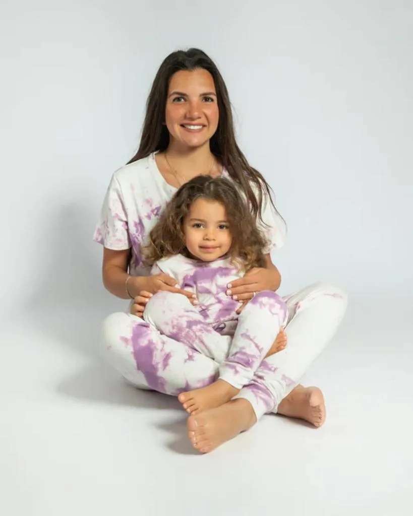 Kids Purple Tie Dye Pants Set