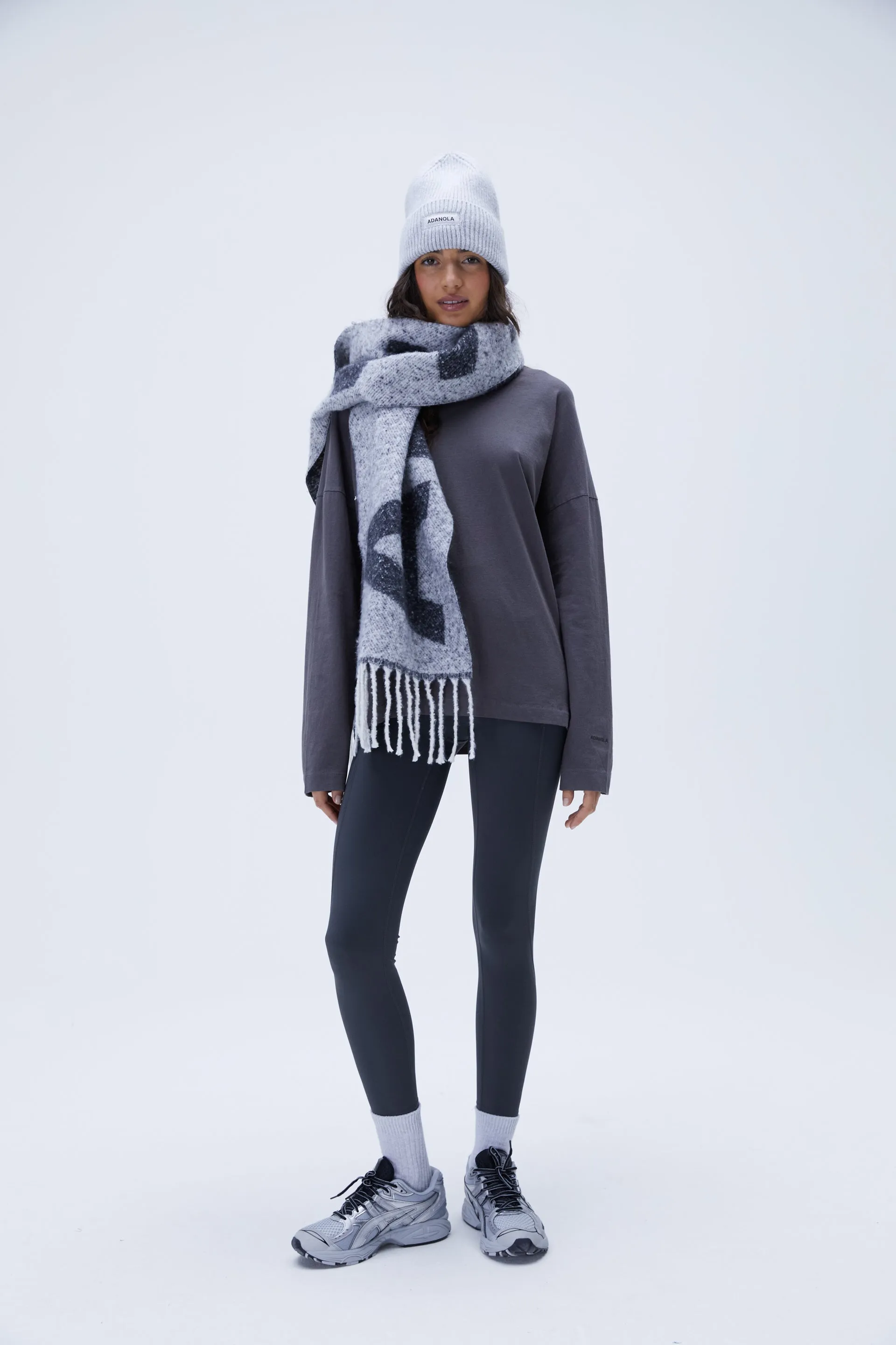 Knit Scarf - Grey Melange