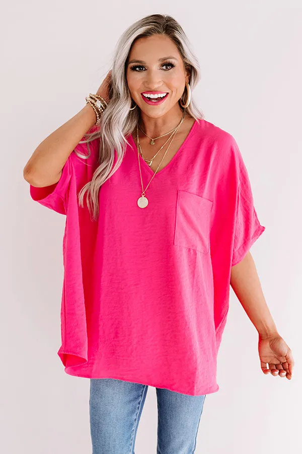 L.A. Lifestyle Shift Top In Hot Pink