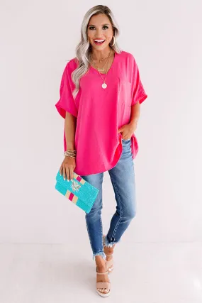 L.A. Lifestyle Shift Top In Hot Pink