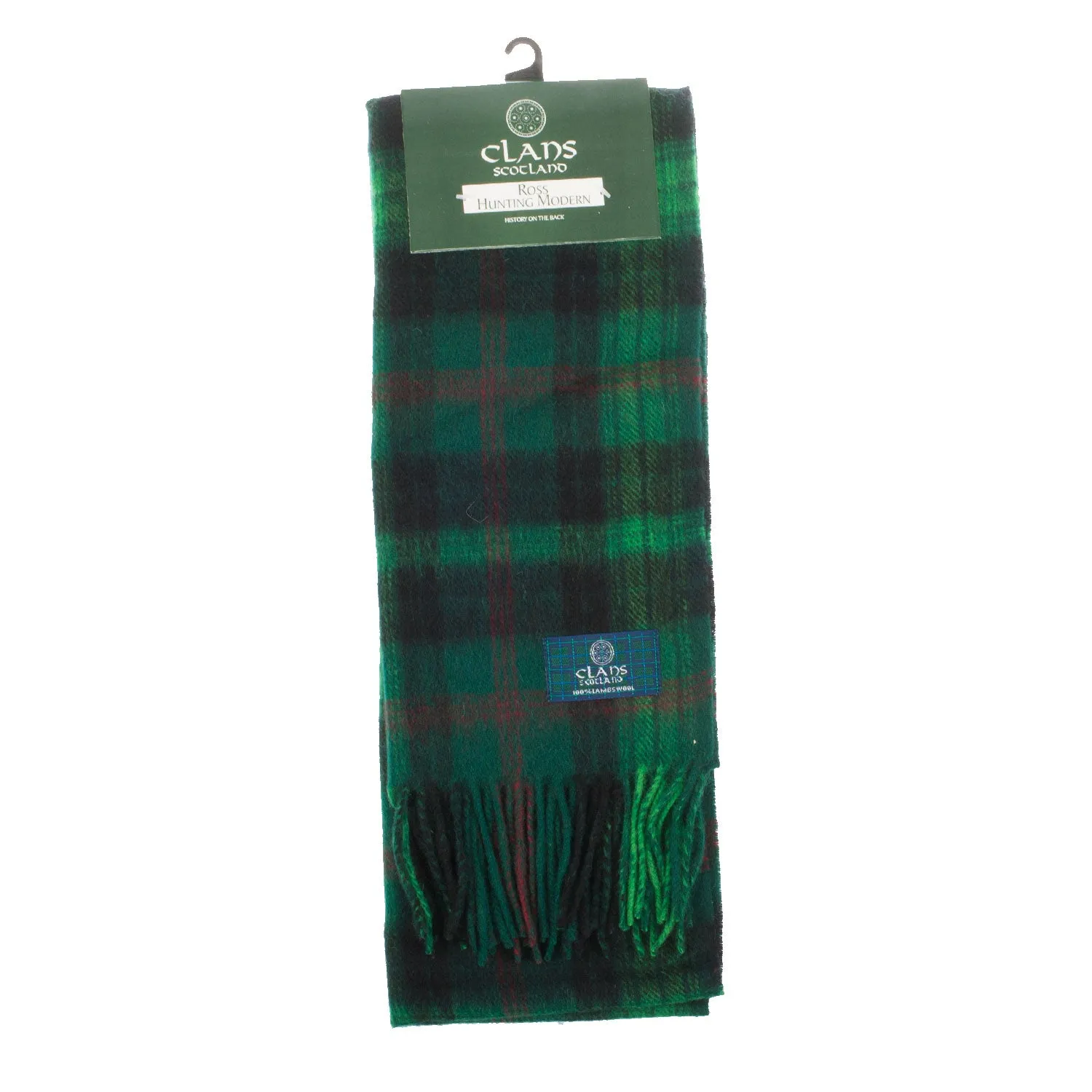 Lambswool Scottish Tartan Clan Scarf  Ross Hunting