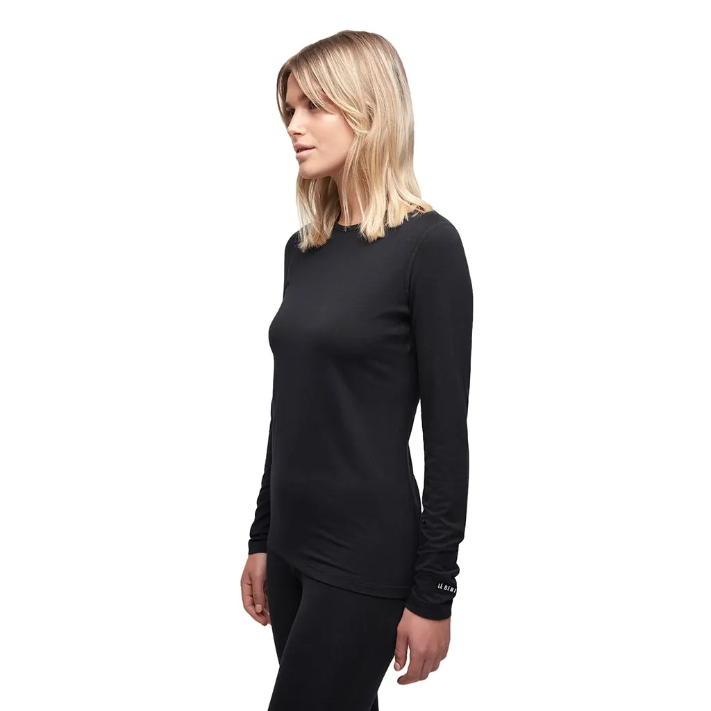 Le Bent Womens Core Lightweight Crew - Black