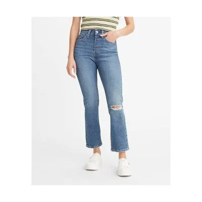 Levi's Women's High Rise Straight Leg Crop Jeans Snug Through Hip And Thigh