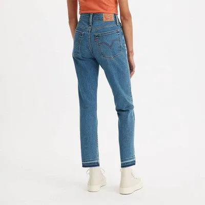 Levi's Women's High Rise Straight Leg Crop Jeans Snug Through Hip And Thigh