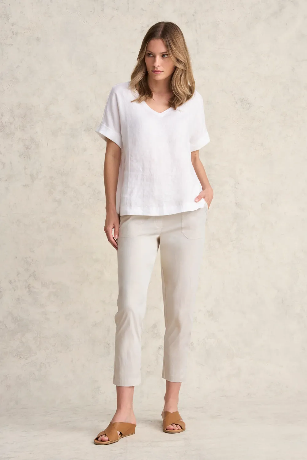 Lightweight Cotton Pant - Pebble