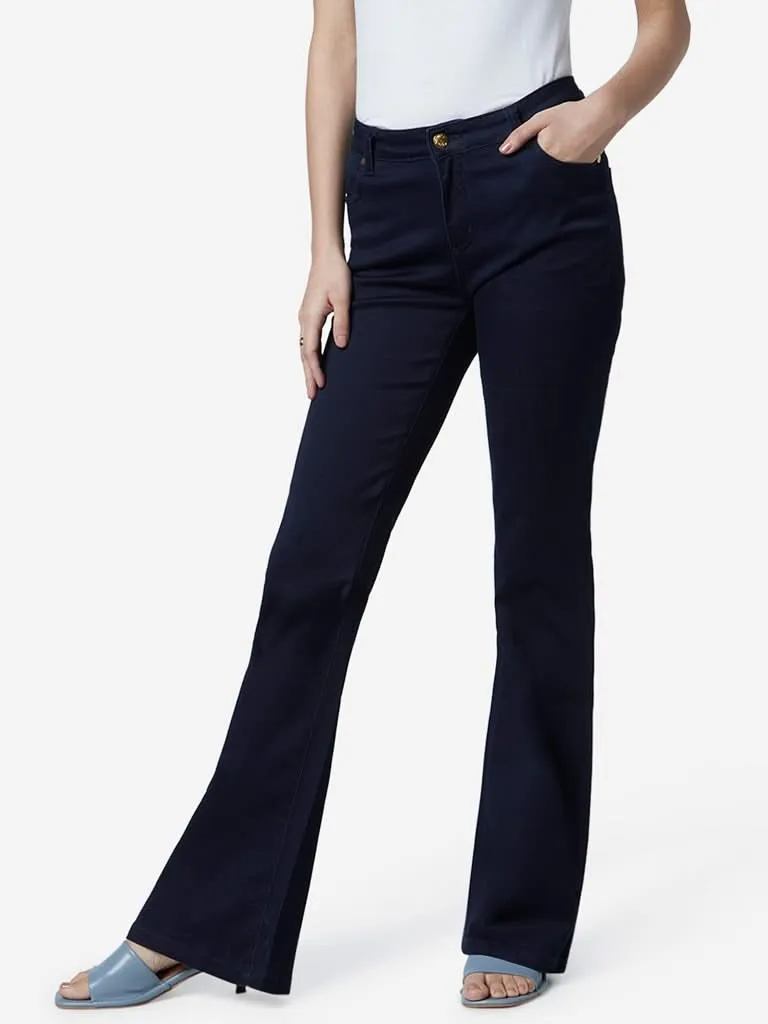 LOV Dark Blue Boot-Cut Margo Jeans