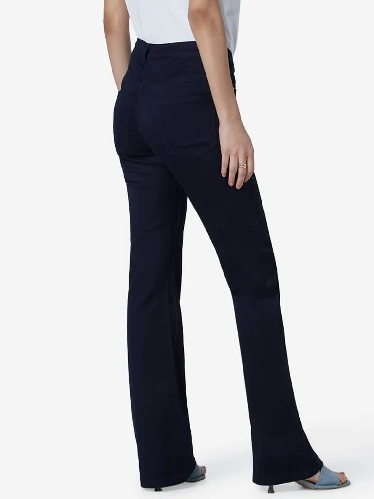 LOV Dark Blue Boot-Cut Margo Jeans