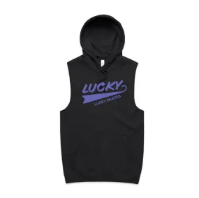 Lucky Skates Black Sleeveless Hoodie