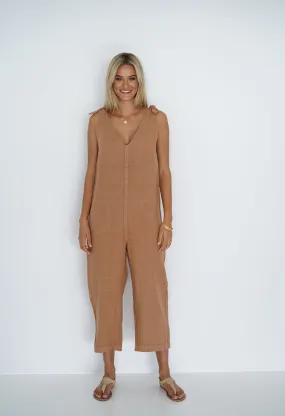 Marlow Jumpsuit in Tobacco