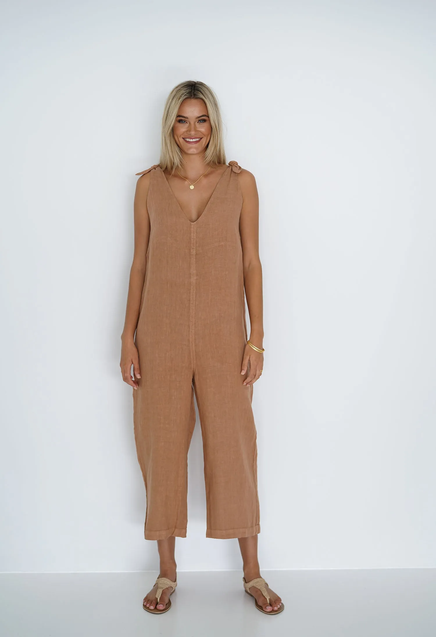 Marlow Jumpsuit in Tobacco