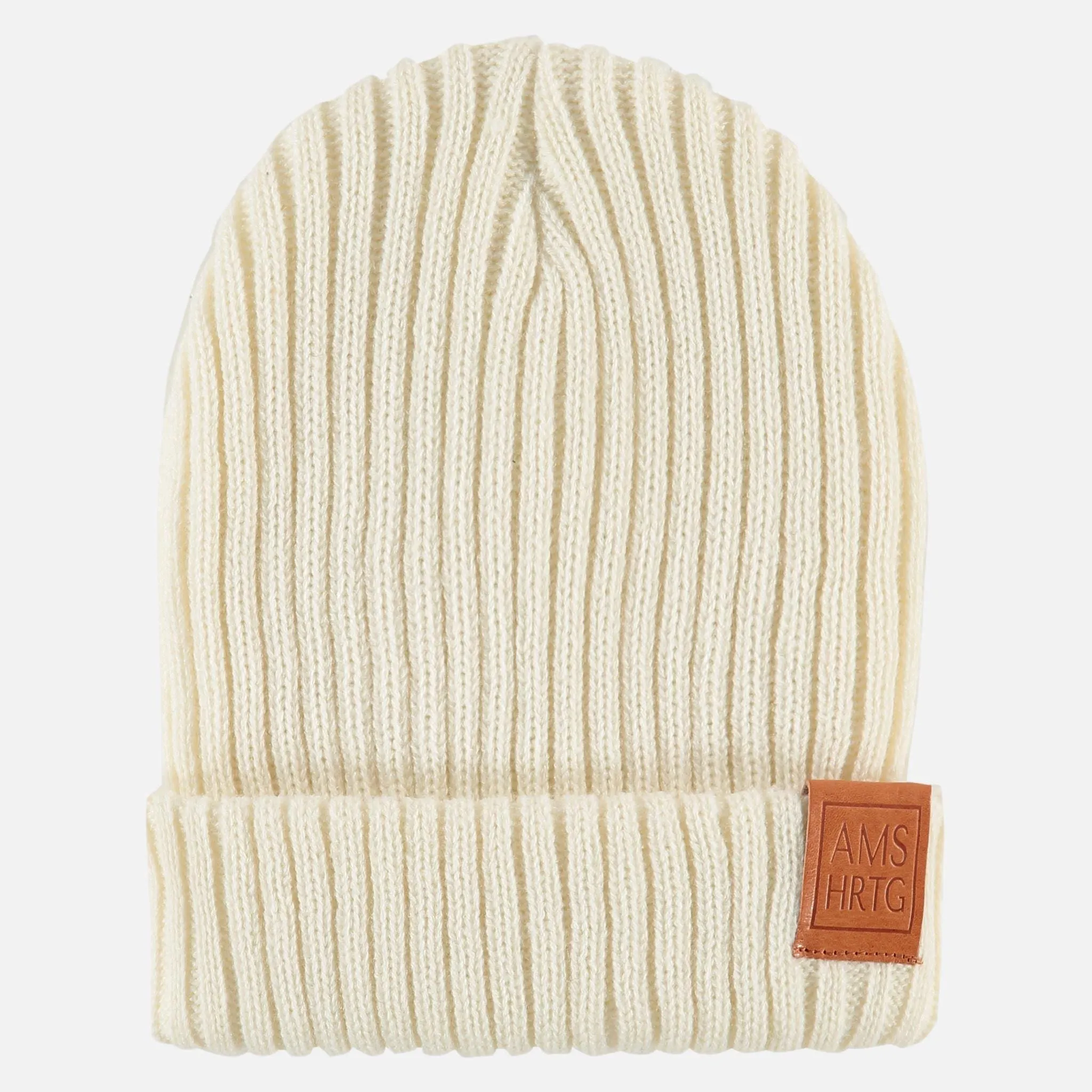 Melle | Classic Ribbed Beanie With Wide Rollover Cuff