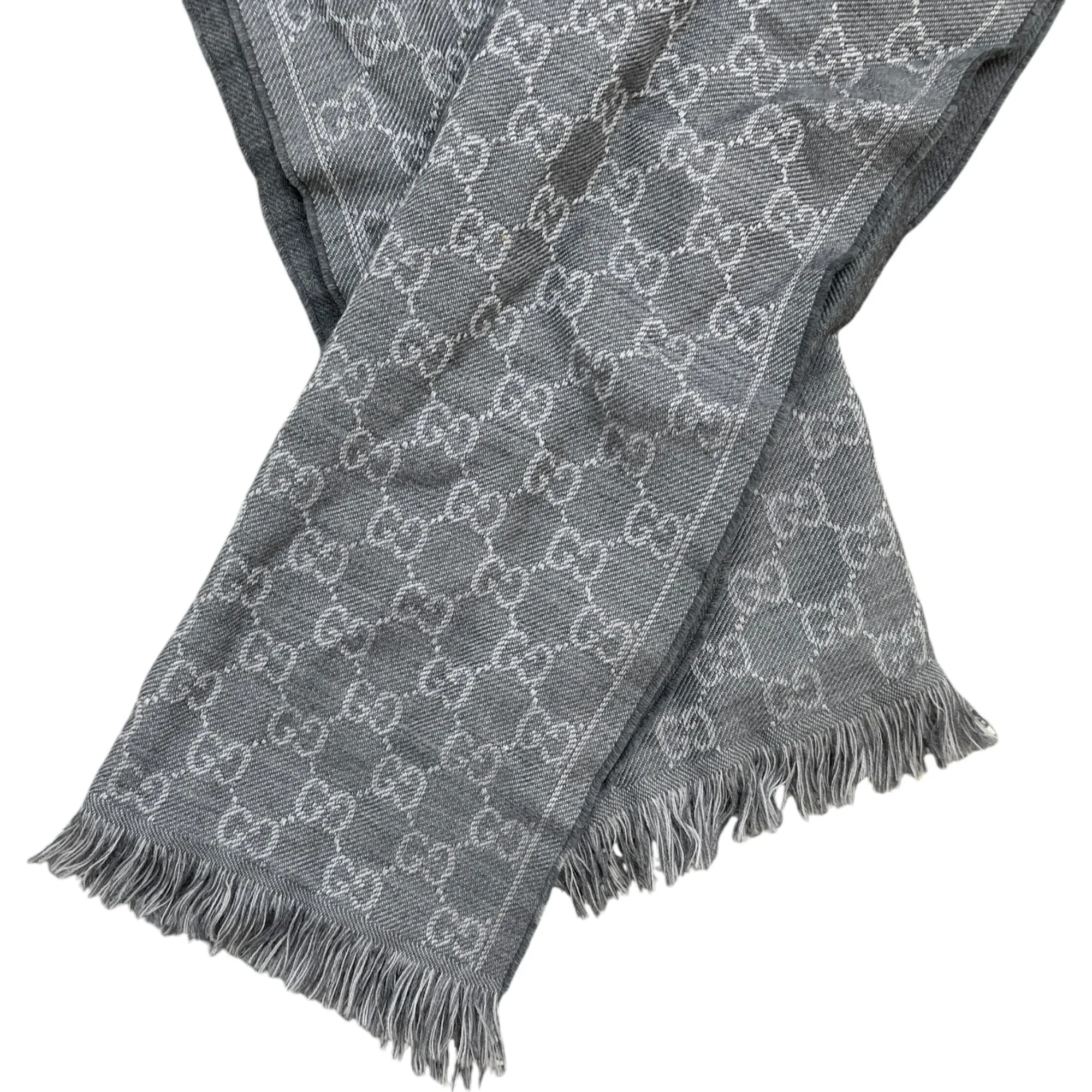 Men's Gg Jacquard Scarf Grey