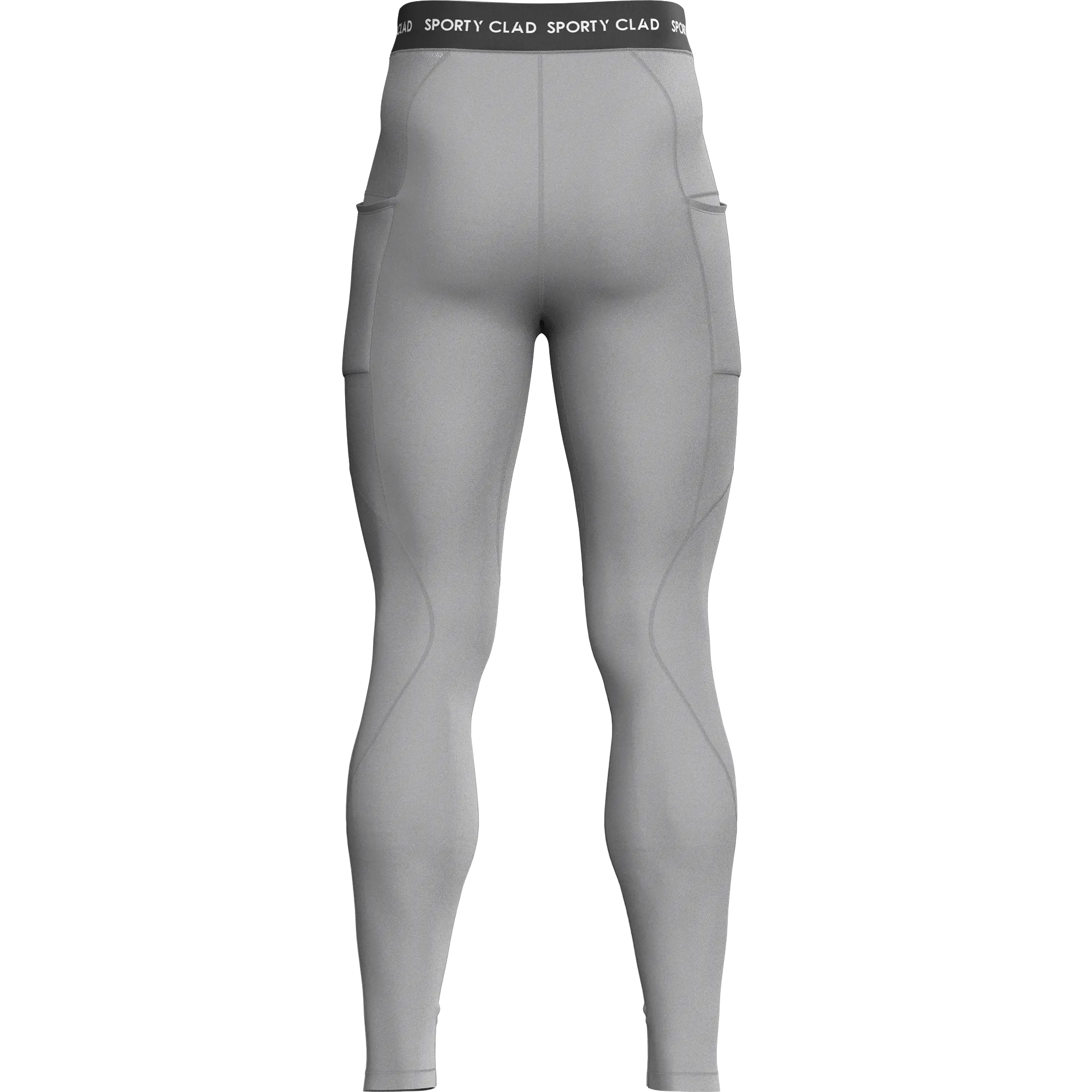 Men's Light Grey Thermal Base Layer Compression Leggings