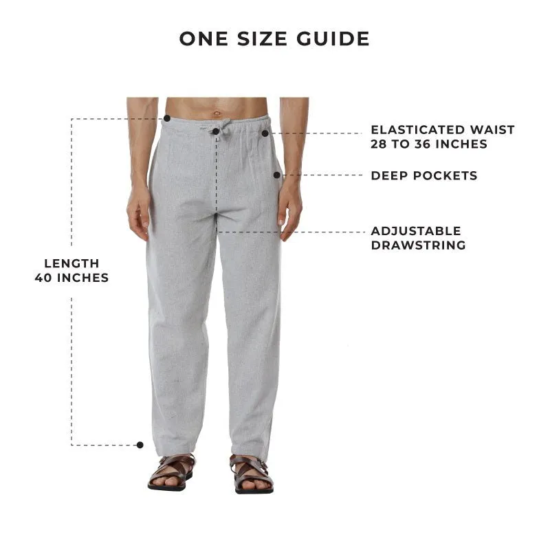 Men's Lounge Pant | Melange Grey | Fits Waist Size 28" to 36"