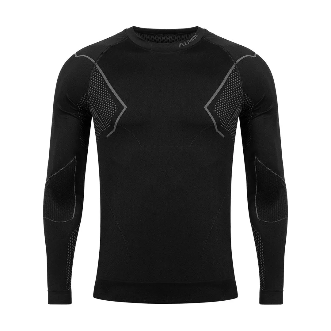 Men's Thermoactive Sweatshirt Alpinus Active Base Layer Black-Gray Gt43189 L