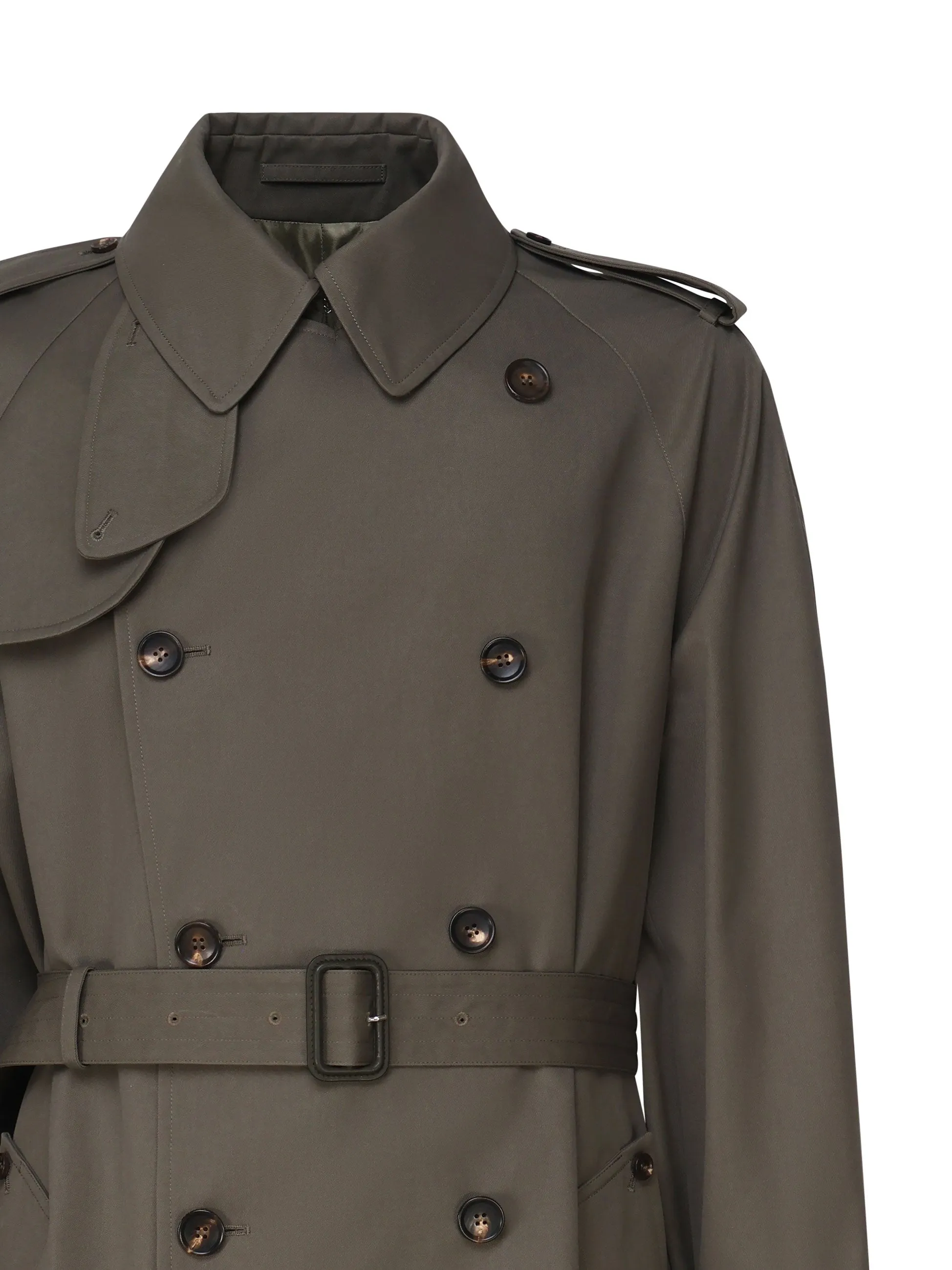 Military Green Long Trenchcoat