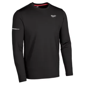 Milwaukee Workskin M Long Sleeve Men's Crew Neck Black Midweight Base Layer Tee Shirt