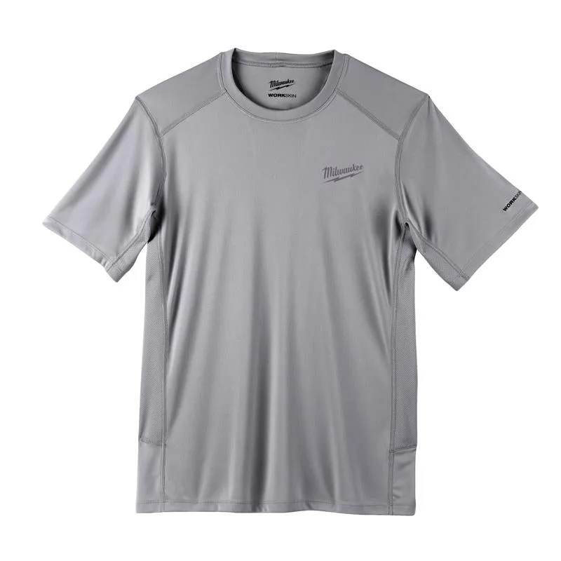 Milwaukee Workskin M Short Sleeve Men's Crew Neck Gray Lightweight Performance Tee Shirt