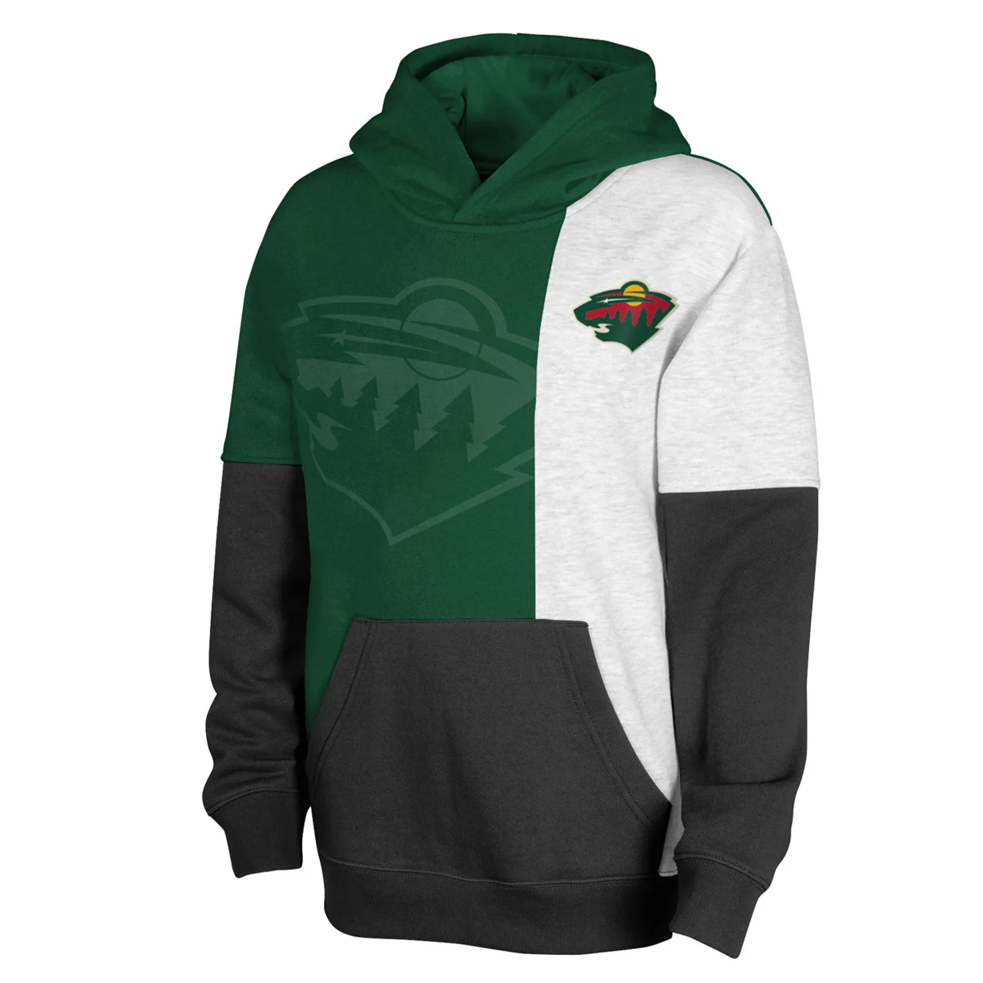 Minnesota Wild Youth Green Play-By-Play Pullover Hoodie