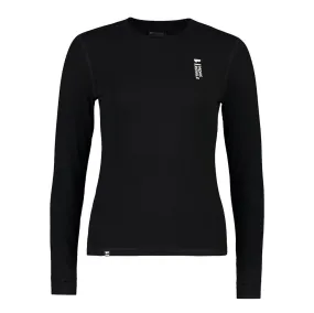 Mons Royale Womens Cascade Merino Flex LS Thermal Top - Black