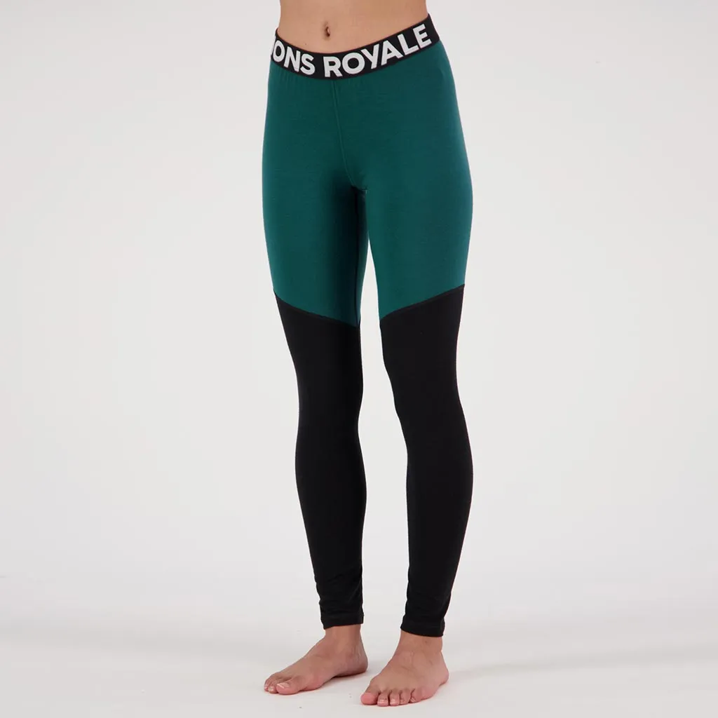 Mons Royale Womens Cascade Merino Flex Thermal Legging - Evergreen