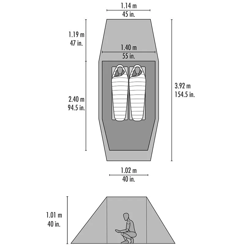 MSR Tindheim 2-Person Backpacking Tunnel Tent