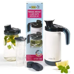 My Mason Makes - Fruit Infuser Water Bottle - with Thermal Jar - Compatible with All Glass